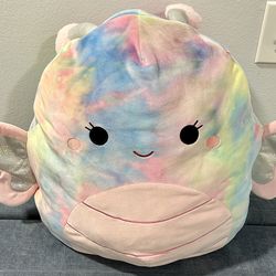 16” Wren the Butterfly Squishmallow Plush – Rainbow Tie Dye