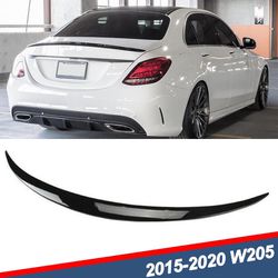 15-21 BenZ C-class W205 AMG Style Rear Spoiler PG Style Gloss Black Brand New
