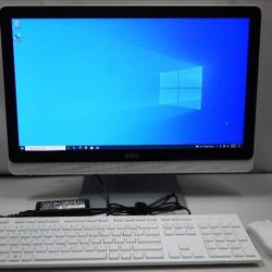 24" Touchscreen All In One Dell Desktop PC AMD Quad Core CPU With ATI Radeon R5 Graphics Excellent Working Condition 