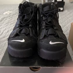 Nike Air More Uptempo Sz 9 Supreme Black Rare