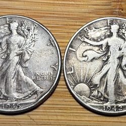 4 WALKING LIBERTY FRANKLIN HALF DOLLARS! 90% SILVER!!