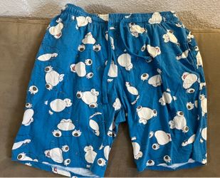 BoxLunch Pokémon Snorlax Allover Print Plush Sleep Shorts Exclusive Color: Blue/White Size XL