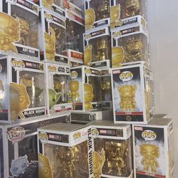 Gold Marvel Funko Pop Lot