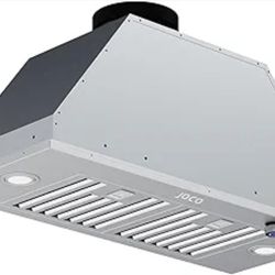 30 Inch Built-in/Insert Range Hood, 880 CFM Stainless Steel Kitchen Vent Hood, Convertible for Ducted or Ductless Installation, 4-Speed Knob Control