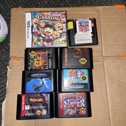 Mixed lot of 8 Video Games for the Sega Genesis and Nintendo DS Consoles