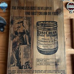 Antique Advertisement On Knotty Pine