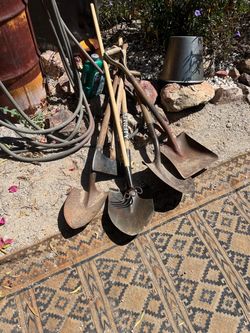 Shovels axe etc. all for 20.00