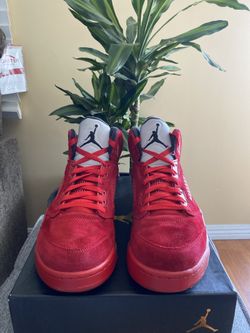 Nike Air Jordan 5 retro “ Re Dye Red Suede “ Sz 10.5