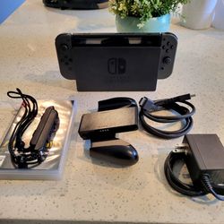 Nintendo Switch Console Bundle + 2 Games (Metroid & NFS) + All OEM