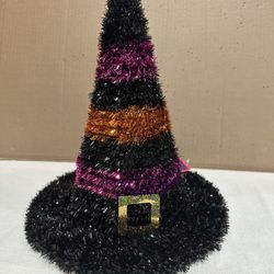 Halloween Tinsel Witch Hat Decoration.
