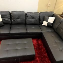 Black  Sectional 👍90 days FREE FINANCING ❗NO CREDIT CHECK❗ 