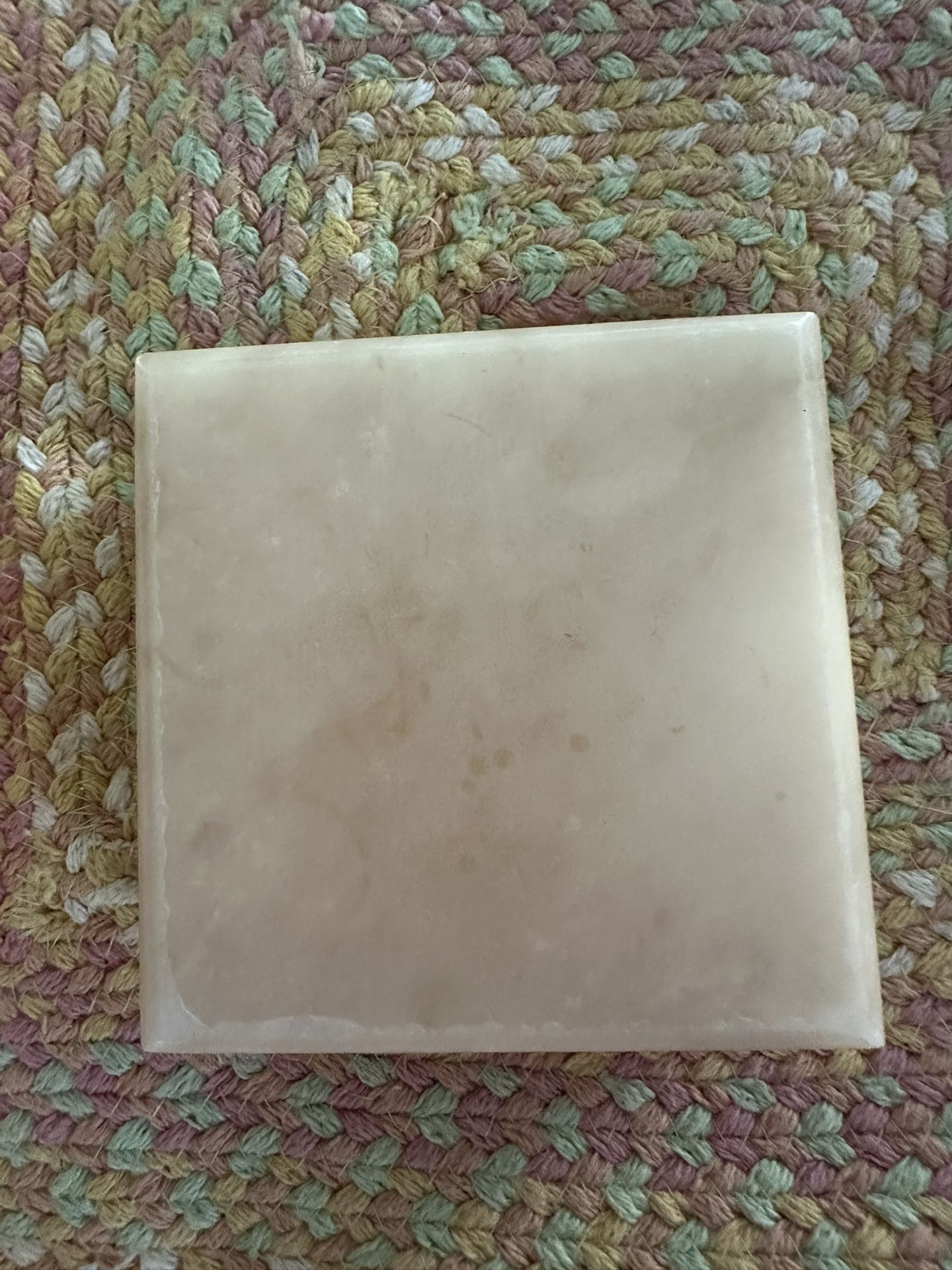 Handcrafted Alabaster 4”x 4” Jewelry Case
