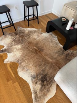 Cowhide area rug