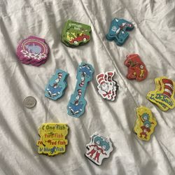 Dr Seuss set of 30 magnetic bookmarks for reading-assorted designs
