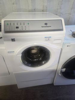 Speed Queen Commercial Front Load Washer and Dryer Set Electric