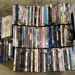 101 DVDS, 10 TV/Box sets, 2 Blu-rays 