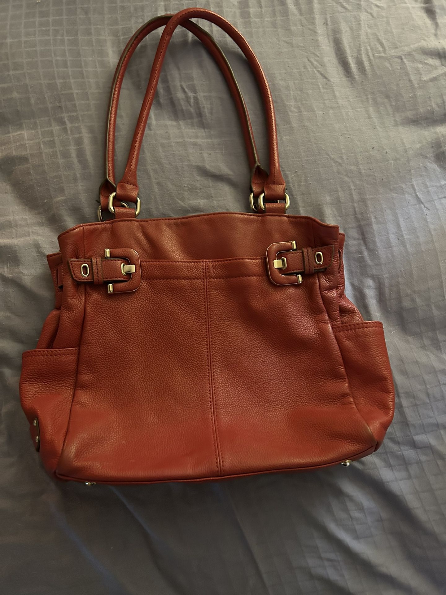 Beautiful Red Tignanello Genuine Leather Shoulder Bag