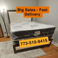 Brand New King Bed Frame with Mattress & Box Spring Only $449 🚨Ready for Delivery 🚛