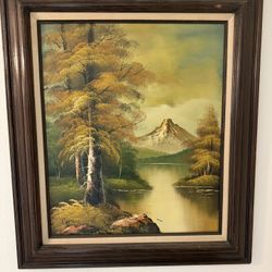 Oil-On-Canvas Landscape Signed By P. Frank