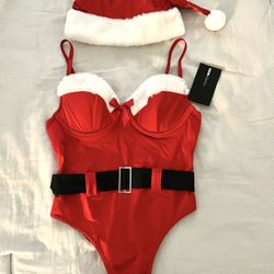 Santa Red Bodysuit Set (BRAND NEW, S/M)