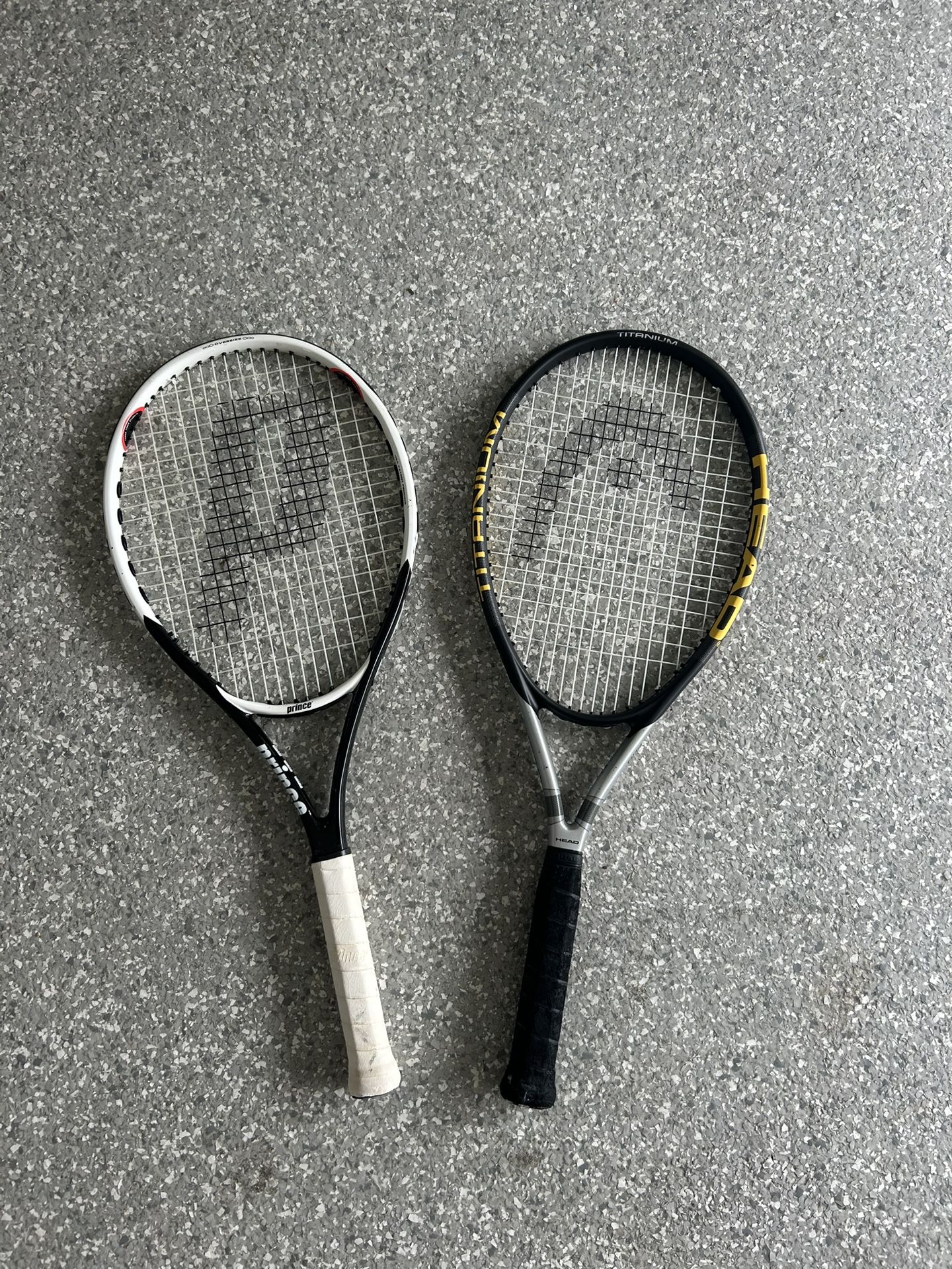 Prince O3 White and a Head Titanium Ti.S6