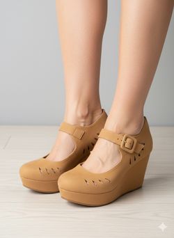 OPEN BOX beige Mary Janes -size 8 1/2