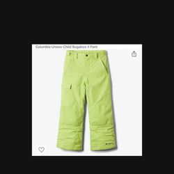 Kids Columbia Youth Bugaboo I Insulated Snow Pants Bright Chartreuse size Youth Large