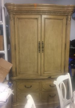 Large TV French style armoire cabinet