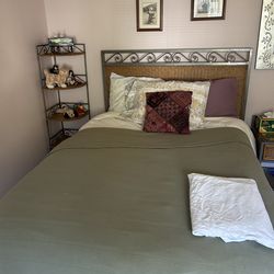 4 piece wicker full bedroom set