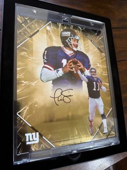 Phil Simms Signed NY Giants Framed Photo