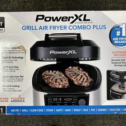 Grill Air Fryer Combo Plus 6 QT 12 In 1 Stainless Steel Nonstick. NEW