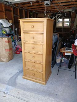 Narrow Chest of Drawers English Pine