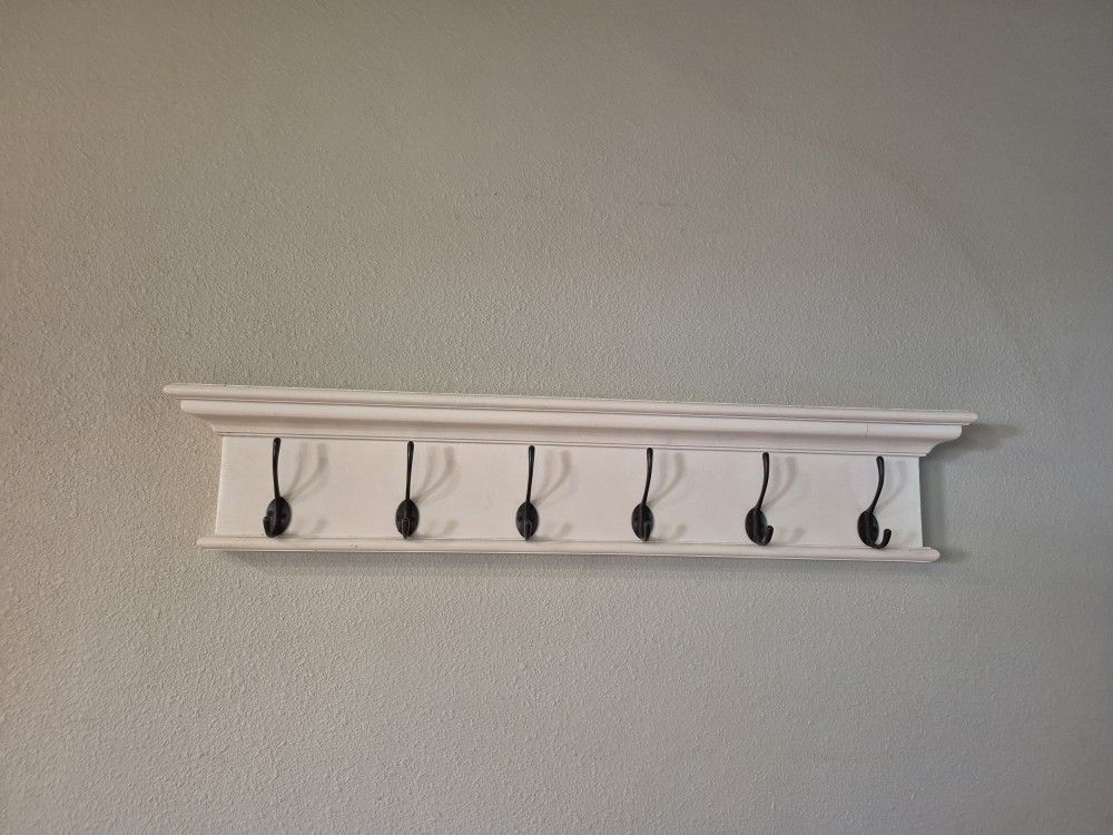 Hanging Shelf with coat hooks