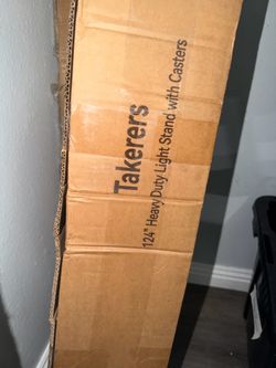 Takerers 124" Heavy Duty Light Stand with Casters