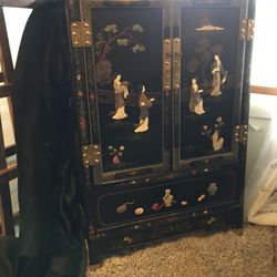 Mother Of Pearl Antique Cabinet 