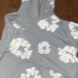 Mens Grey denim tear