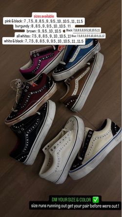 Vans Old Skool Pearlized sizes 7-11