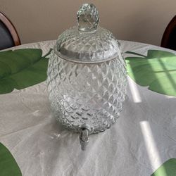 Glass Pineapple Punch Container 