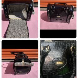 Dog Carry On Leather With Doors Works Great 