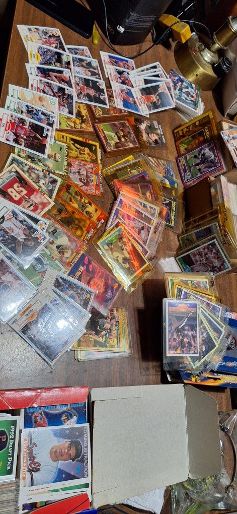 Large Baseball, Basketball, Football, Trading Card Collection