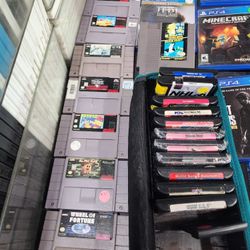 Snes Nes And Sega Genesis Carts