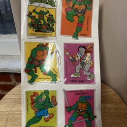 Vintage Teenage Mutant Ninja Turtles Jumbo Stickers 1988 Mirage Studios