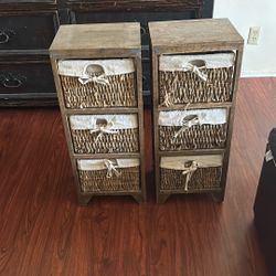 Side Shelves With Drawers X2