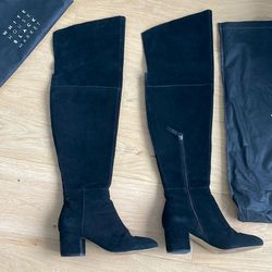 White House Black Market Thigh High Boots. 7.5 Suede 
