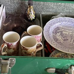 Vintage Stuff , China, Lamps Purple  Glass, Margarita Glass Wear