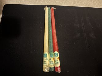 Hearth Side 12 inch taper candles 10 pack - 3 red, 3 white, 4 green