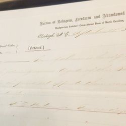 1868 Bureau of Refugees, Freedman,  & Abandoned Lands Document (See Ad)