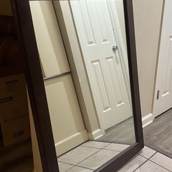 Large Floor Mirror – Wood Frame