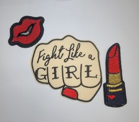 Iron On Patch Fight Like a Girl Cancer  PATCH