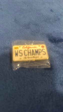 LA Dodgers World Series Champs Pin 2024 license plate exclusive pin